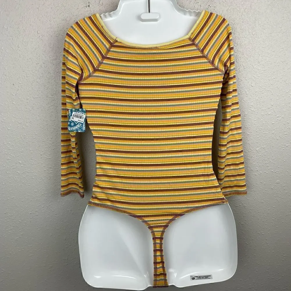 NWT Free People Sunset Combo Body Suit Size XS